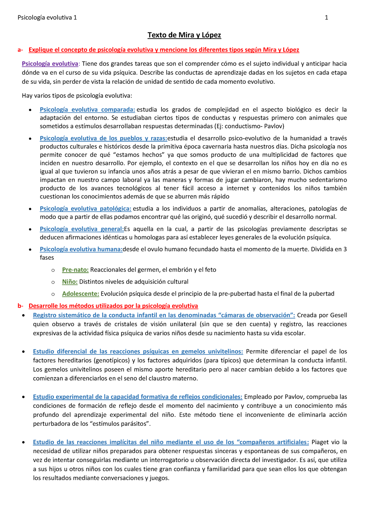 Resumen Unidad 1 Y 2. Primer Parcial De Psicologia Evolutiva 1 Unlam ...