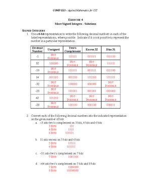 Exercise 05 and 06 - Floating Point & Solutions - EXERCISE 5 & 6 ...