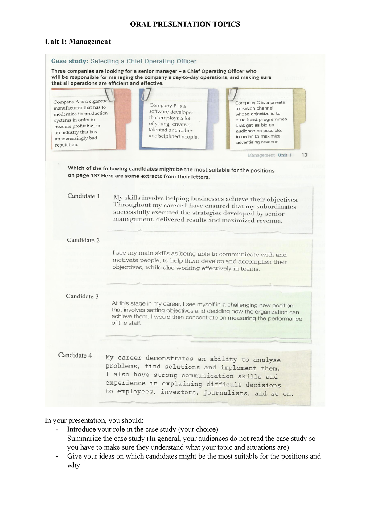 oral presentation topics year 10