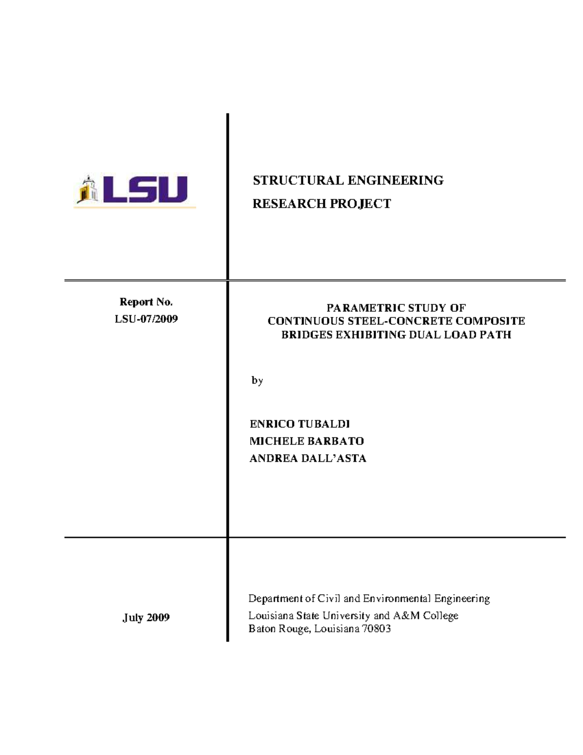 Structural Engineering Research Project - STRUCTURAL ENGINEERING ...