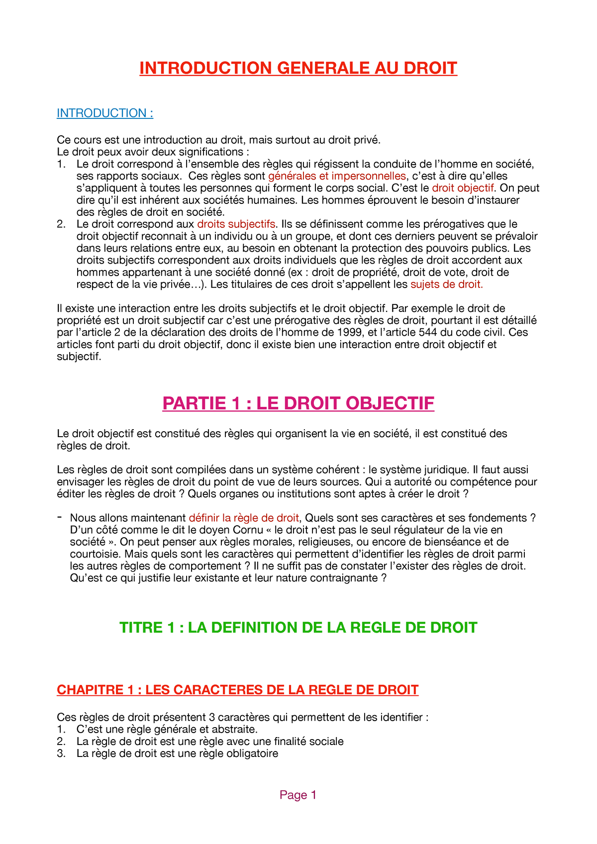 dissertation introduction au droit exemple