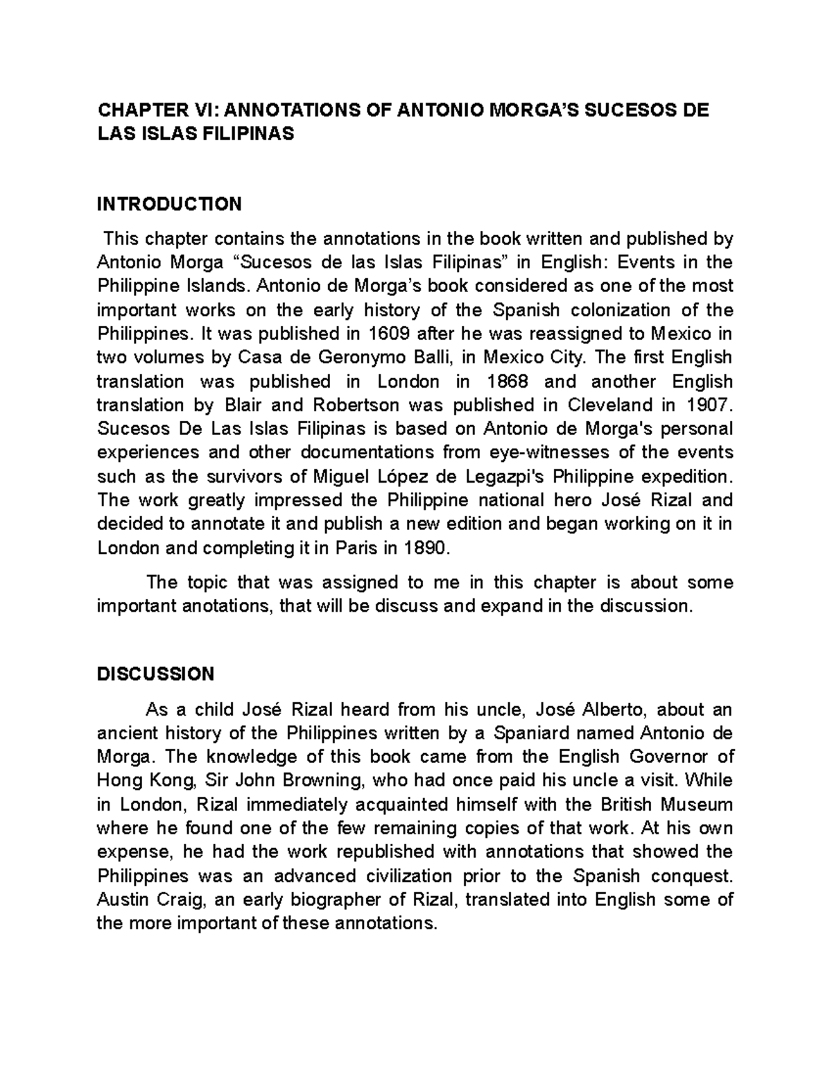ANNOTATION OF MORGA - CHAPTER Vl: ANNOTATIONS OF ANTONIO MORGA’S ...