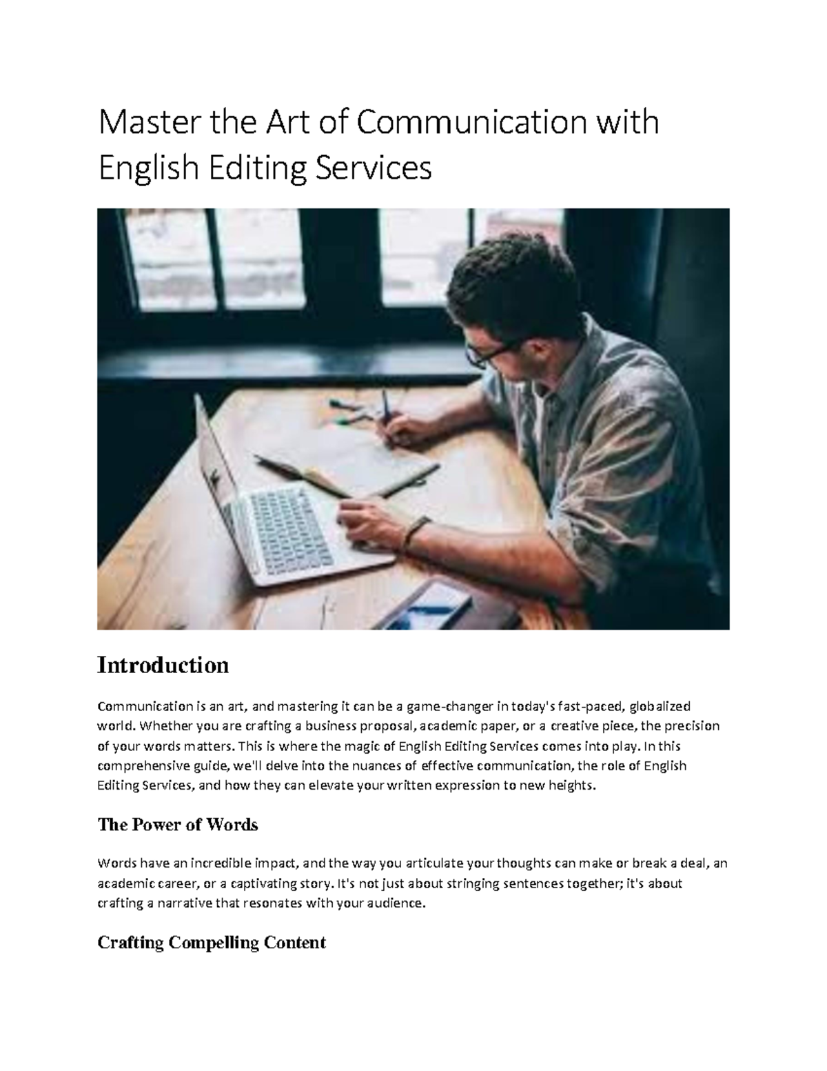 Master the Art of Communication with English Editing Services - Master ...