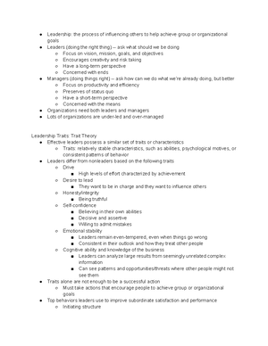 Chapter 9 Organizational Structure - Lecture Notes - Organizational ...