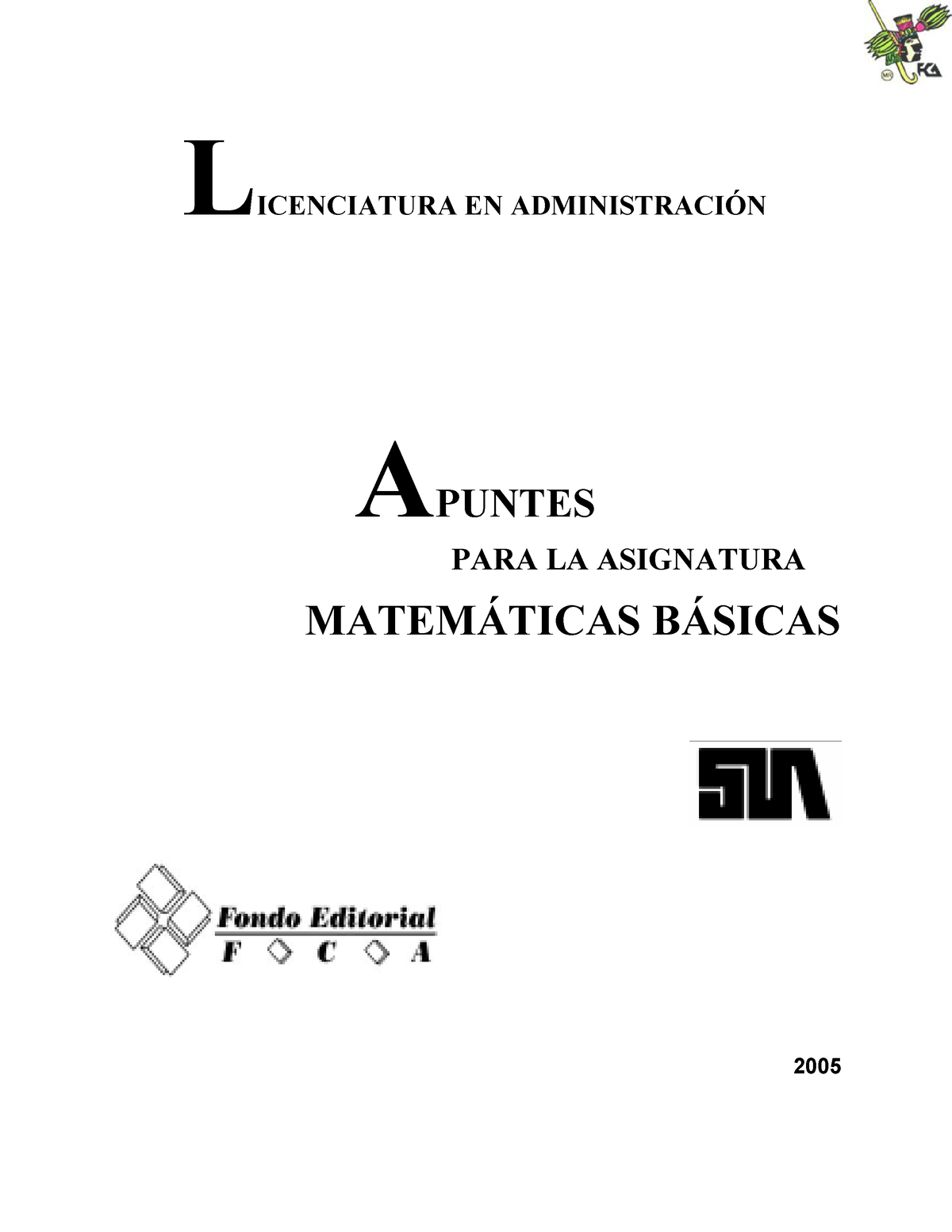 Mate Bas Licenciatura En Administracin Apuntes