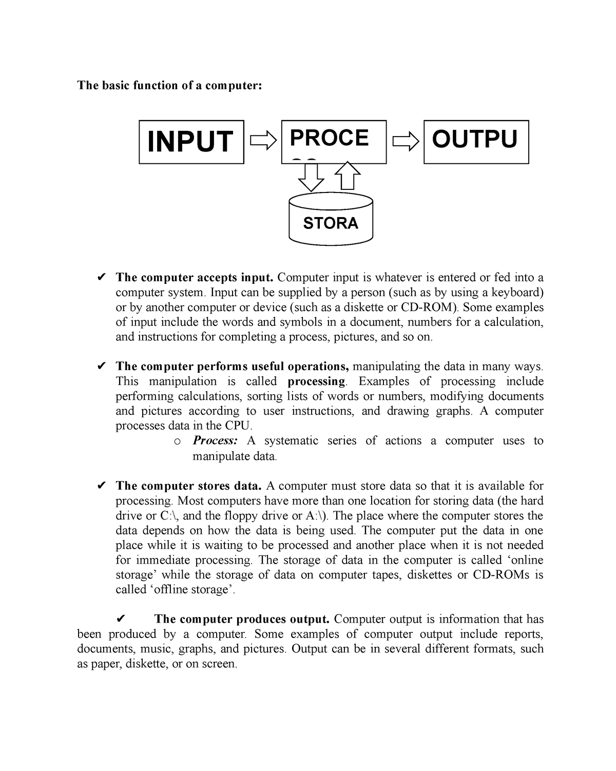 What Is The Basic Function Of A Computer Mouse Answer