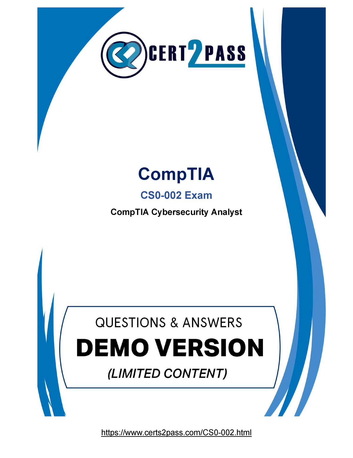 Cs0-002exams pdf 2021 - CompTIA CS0-002 Exam ####### CompTIA Cybersecurity  Analyst Version: 11. - Sns-Brigh10