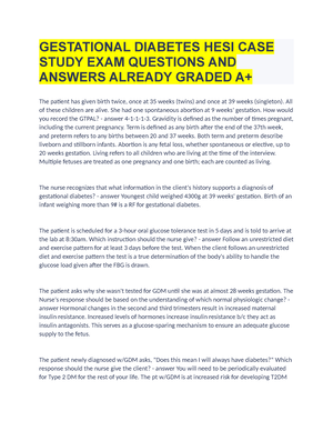 Chronic Kidney Disease HESI CASE Study WITH 100% Correct Answers 2024 ...