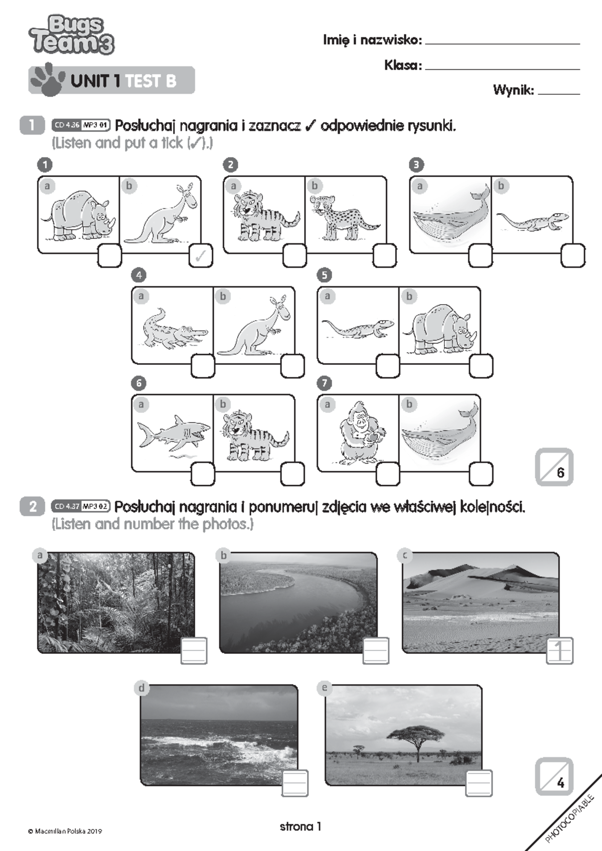 Bugs Team 3 Sprawdzian What's The Matter Tiger www.studocu.com
