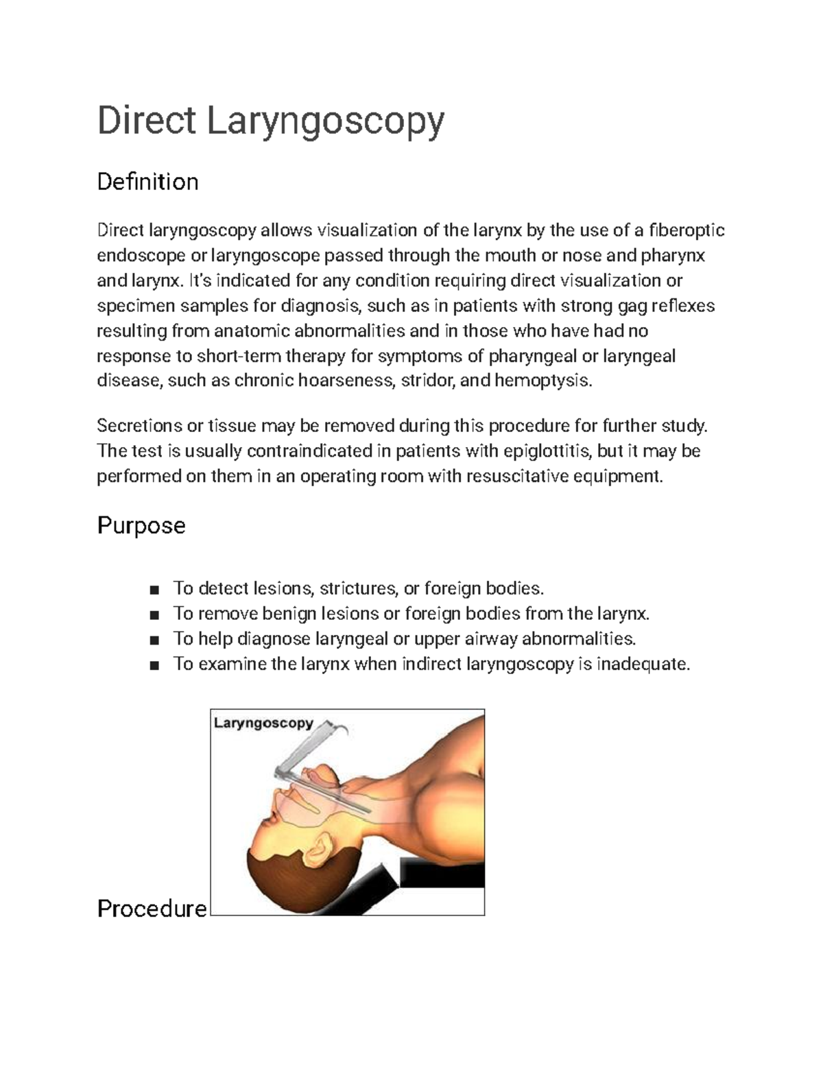 Direct Laryngoscopy - carmines - Direct Laryngoscopy Definition Direct ...