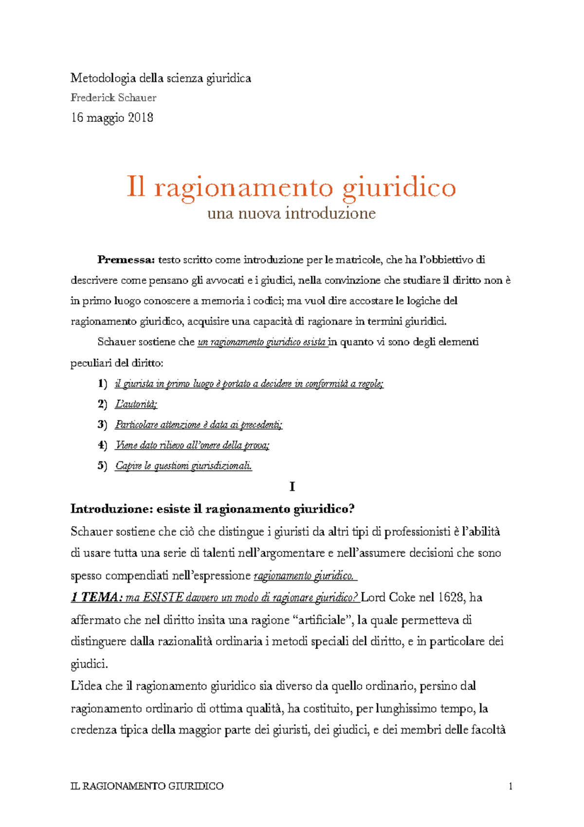 Il Ragionamento Giuridico Una Nuova Introduzione - Metodologia Della ...