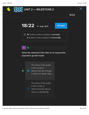 Sophia Enviornmental Science Milestone 3 - 1 CONCEPT → Solutions For ...