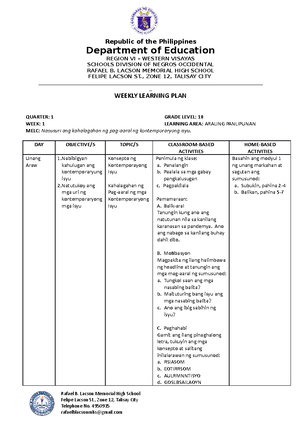 Using Transition Signals - School: Araceli B. Pantilanan – High School 