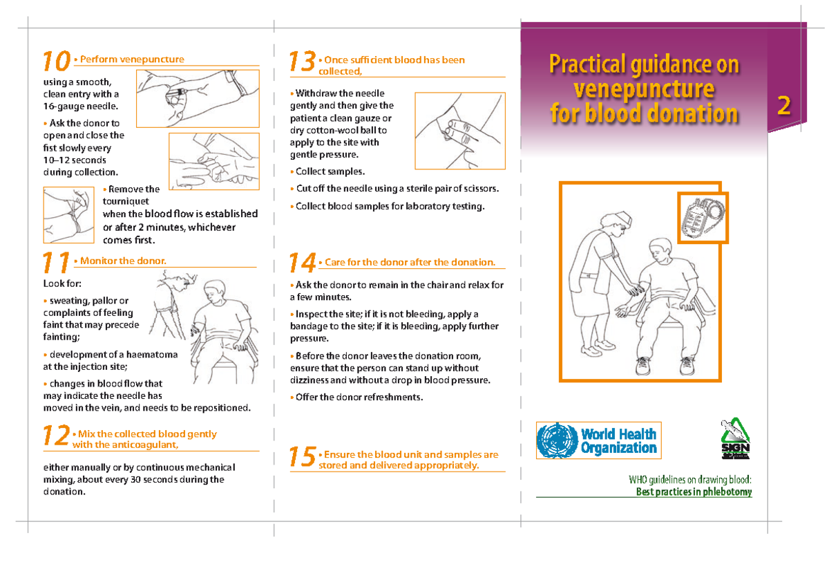 2card-donation-web - Good - Perform venepuncture using a smooth, clean ...