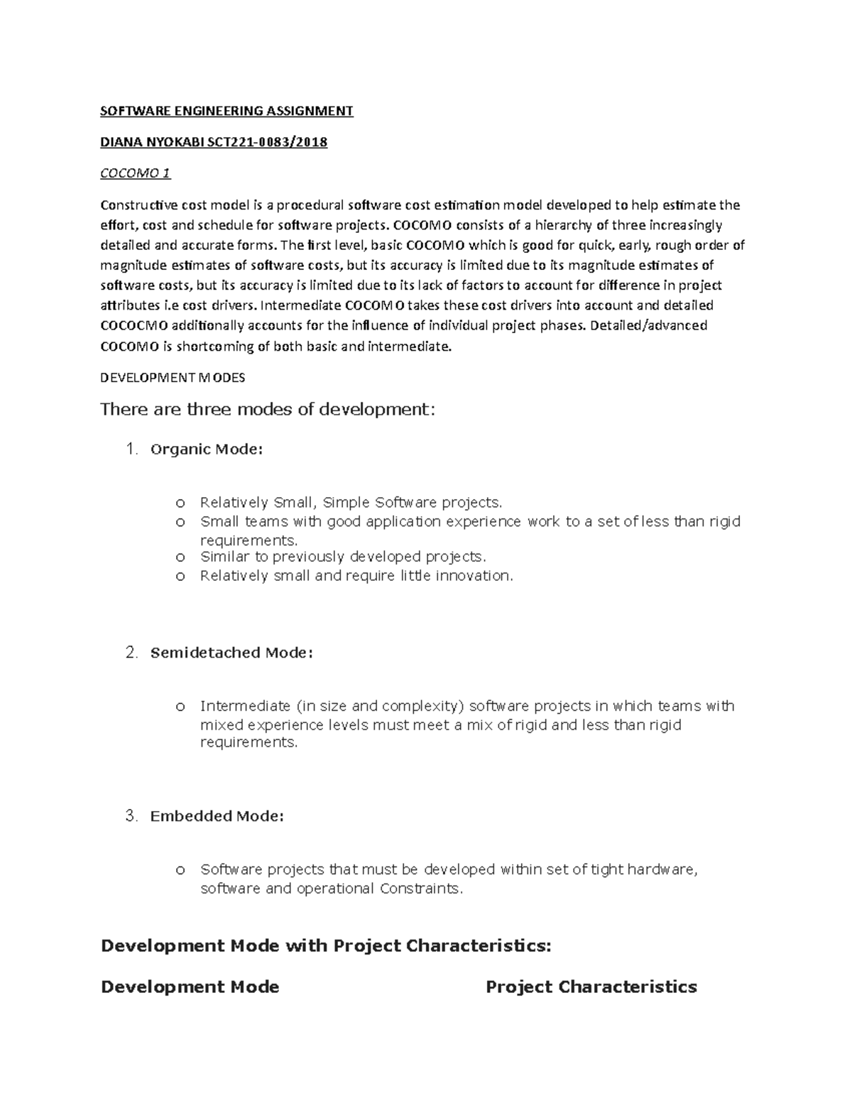 Software Engineering Assignment - SOFTWARE ENGINEERING ASSIGNMENT DIANA ...