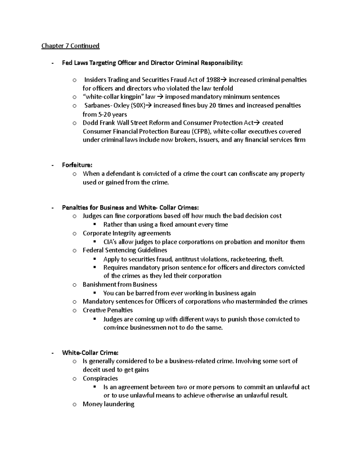 Chapter 7 Continued - Wesner - Chapter 7 Continued Fed Laws Targeting ...