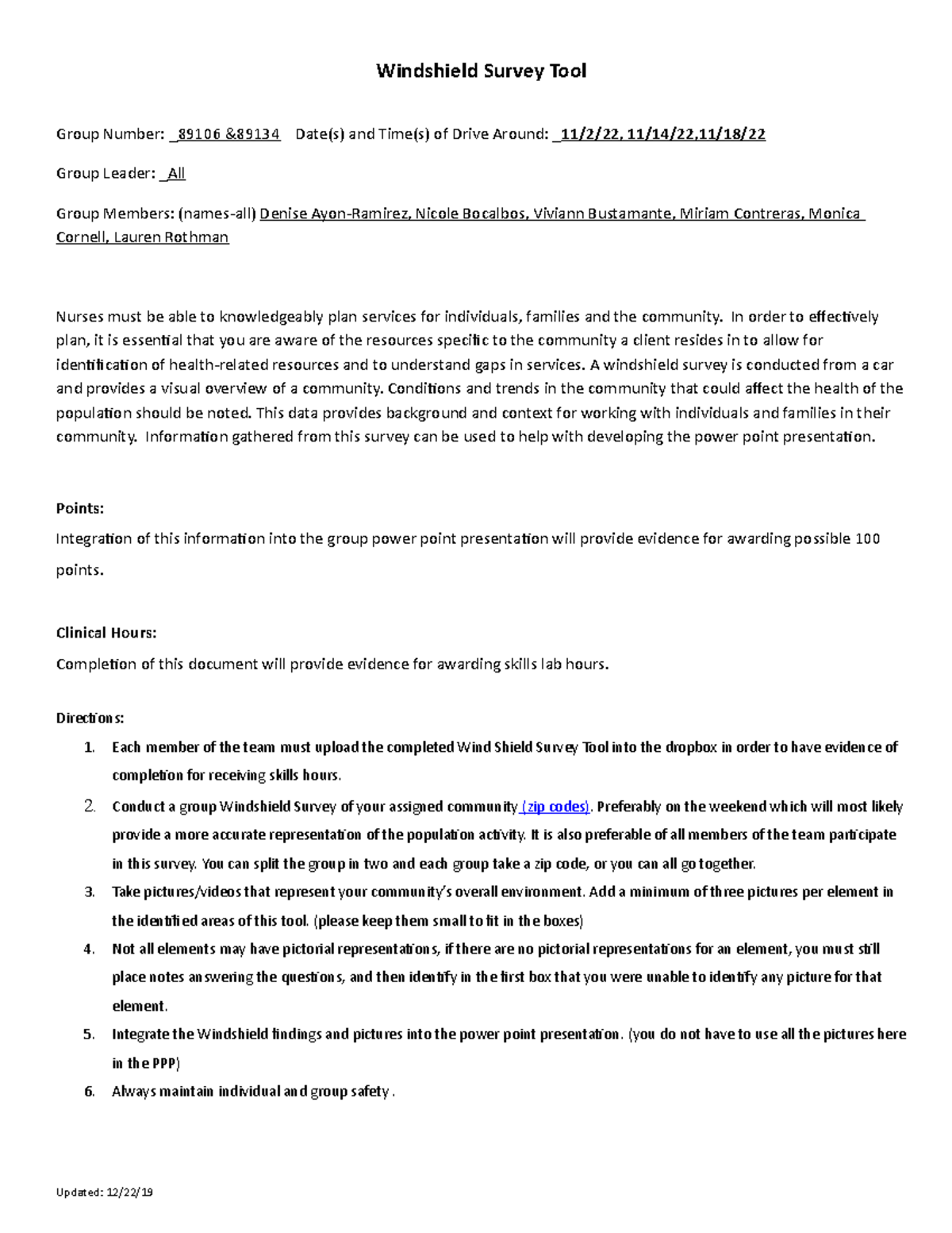 Skills Lab 2 Windshield Survey Tool f copy Group Number _89106