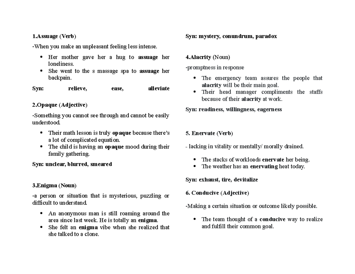 terminologies-with-sentences-1-verb-when-you-make-an-unpleasant