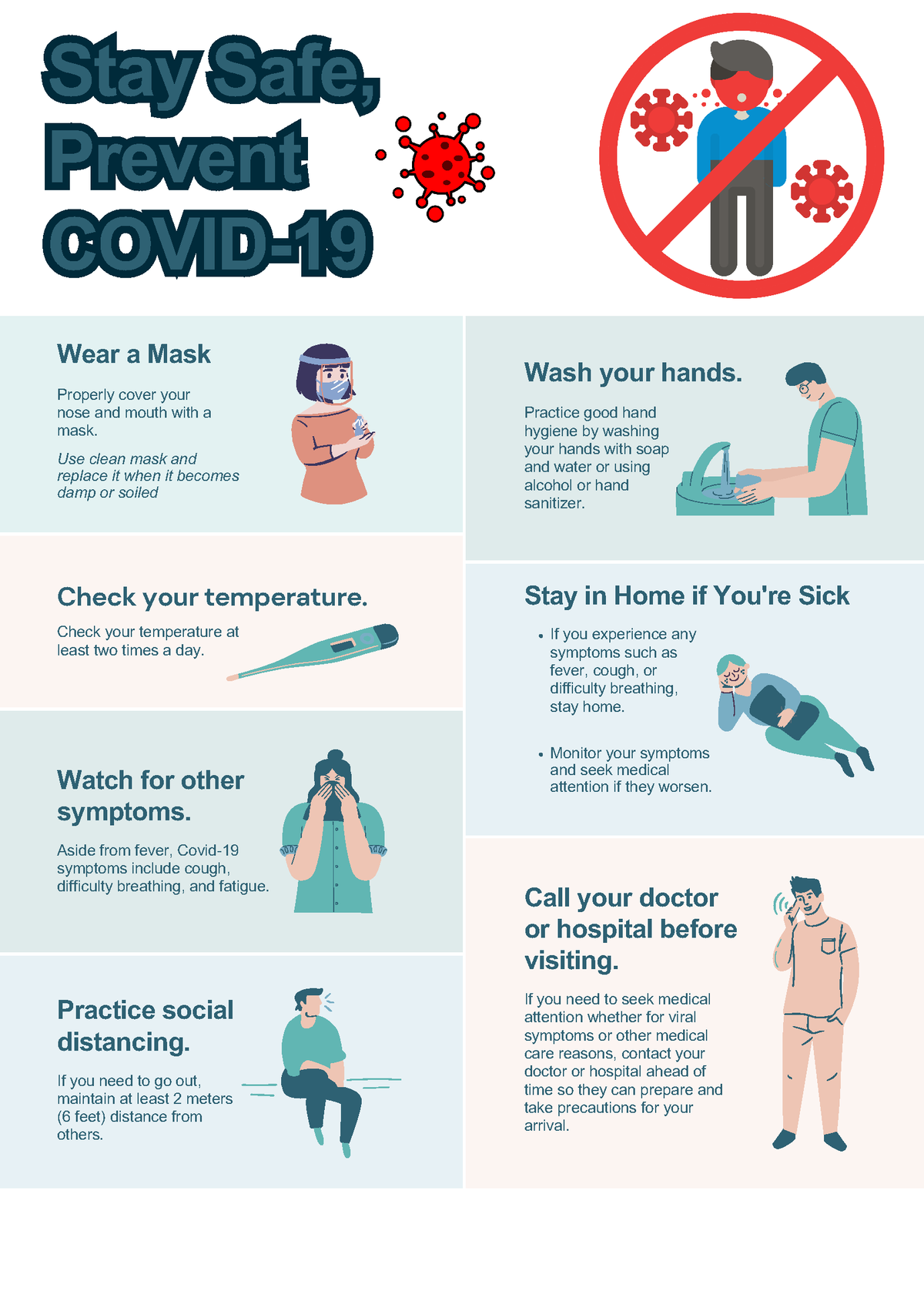 Covid-19 Safety - Check your temperature at least two times a day ...