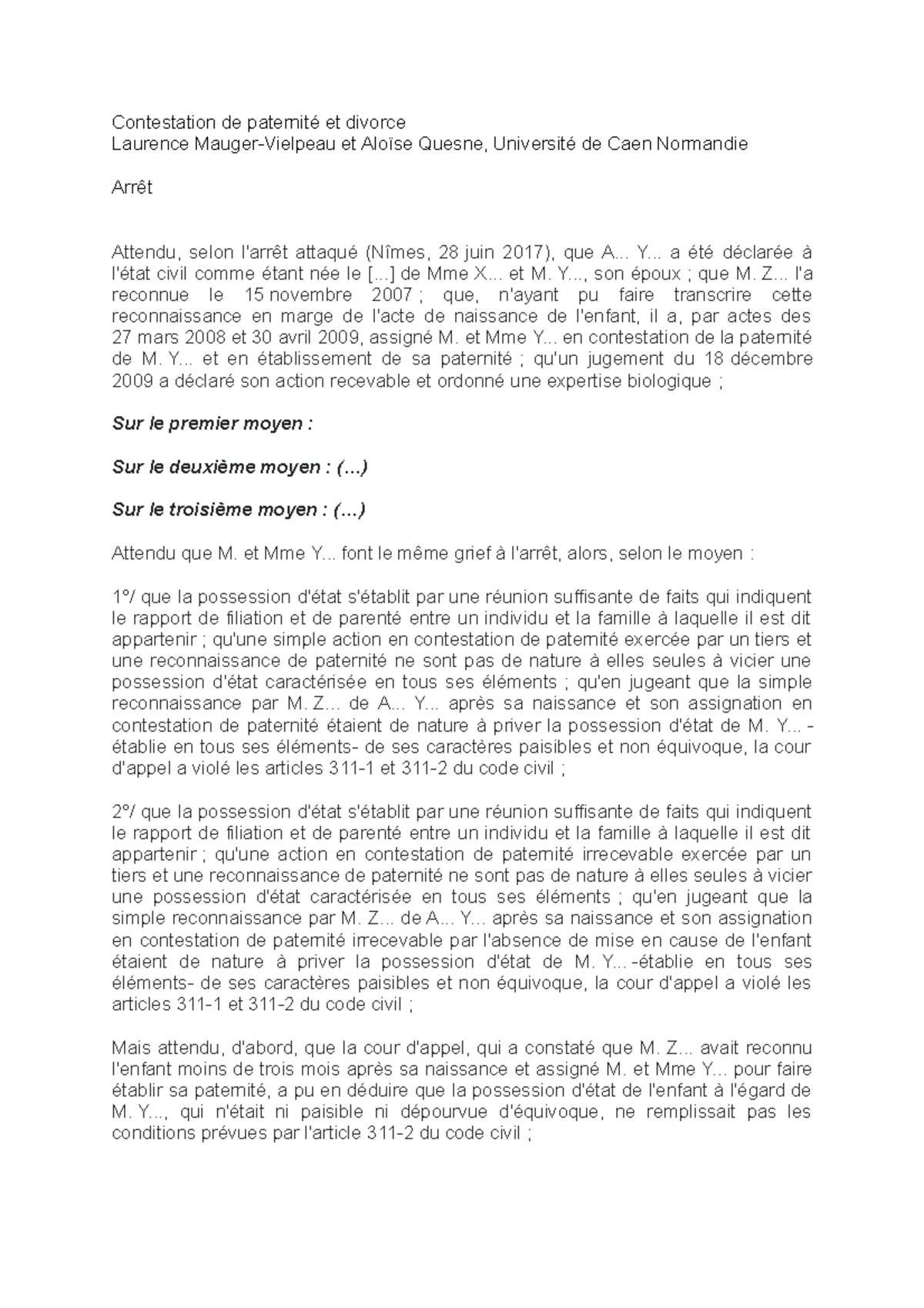 Contestation De Paternit Et Divorce Contestation De Paternit Et