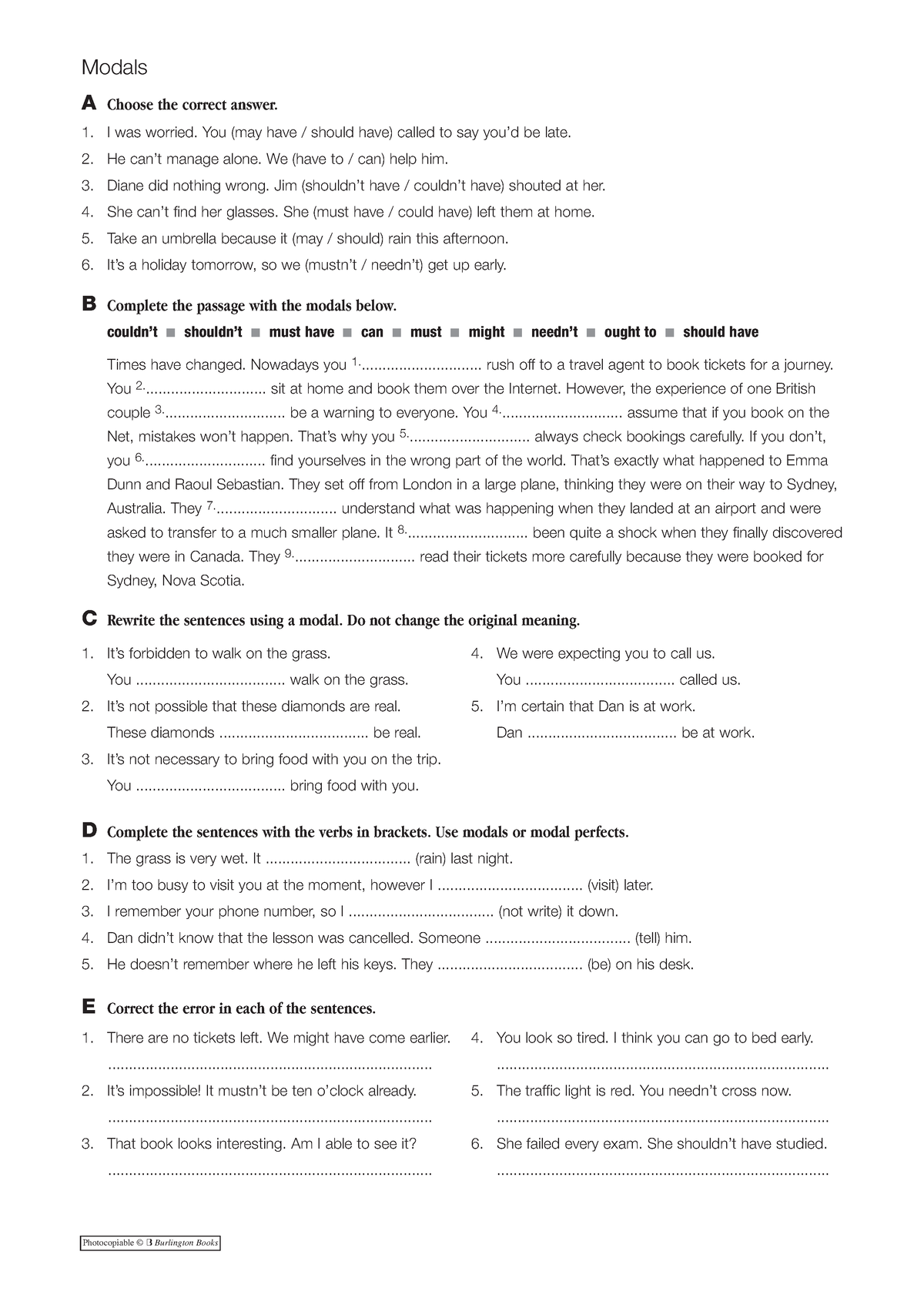 59006 - mindset1 - C Rewrite the sentences using a modal. Do not change ...