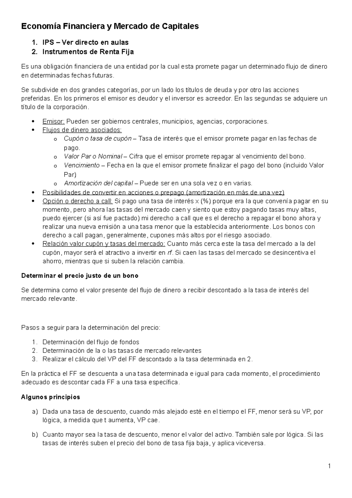 2do Parcial - Economía Financiera y Mercado de Capitales - Economía ...