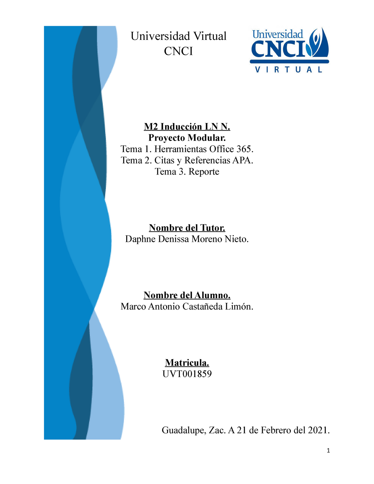 Trabajo Modular - M2 Inducción LN N. Proyecto Modular. Tema 1. Herramientas Office  365. Tema 2. - Studocu