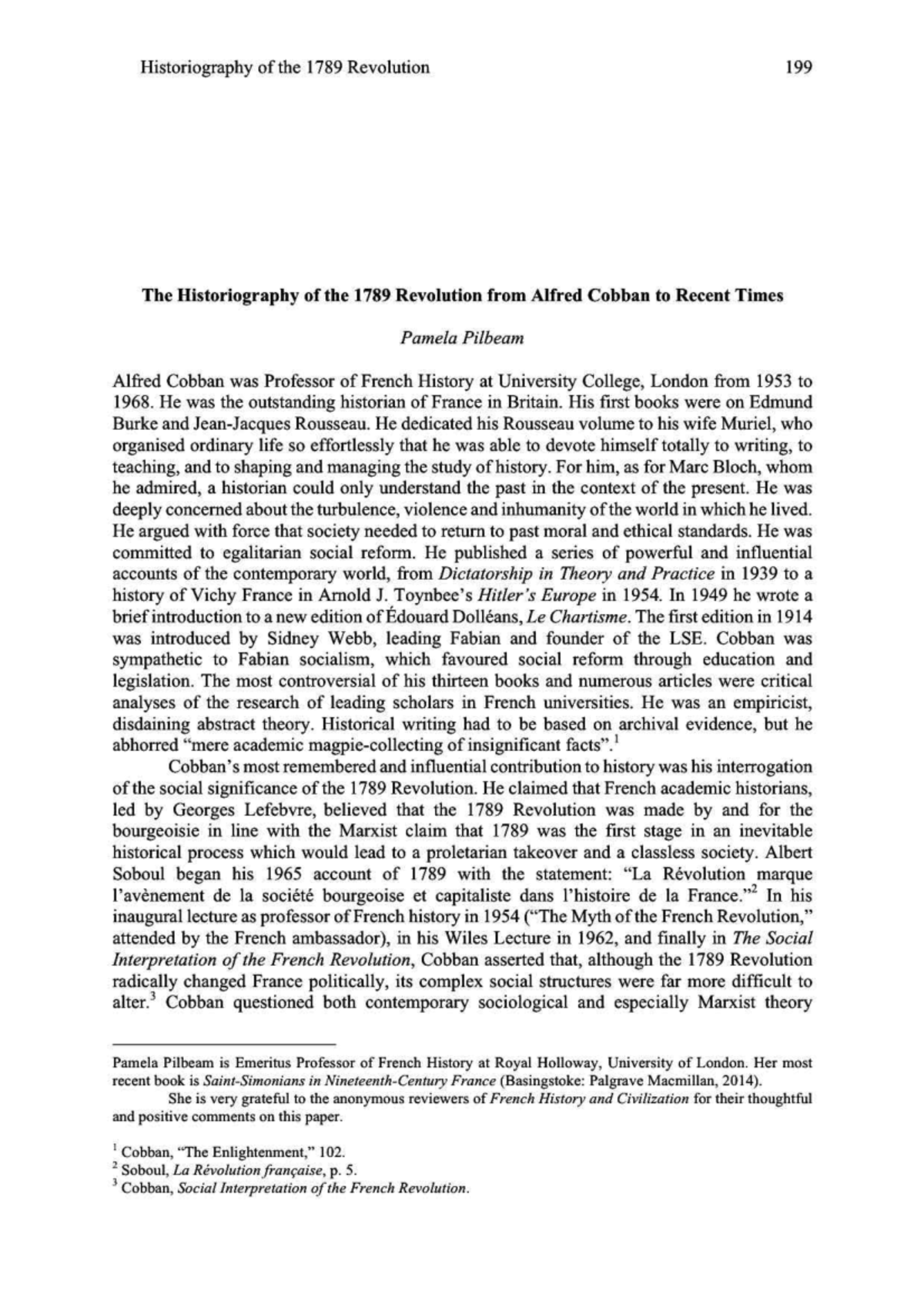 Historiography- French Revolution - Historiography of the 1789 ...