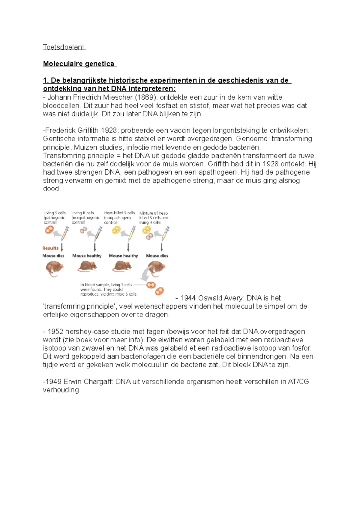 Get Toets - Samenvatting Moleculaire Biologische Technieken (MBT ...