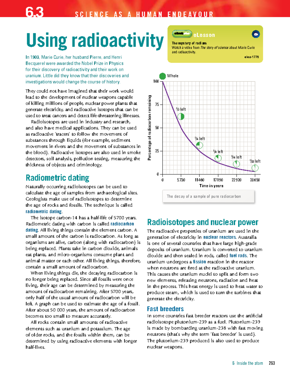 Radioactivity Reading - 6 S C I E N C E A S A H U M A N E N D E A V O U ...