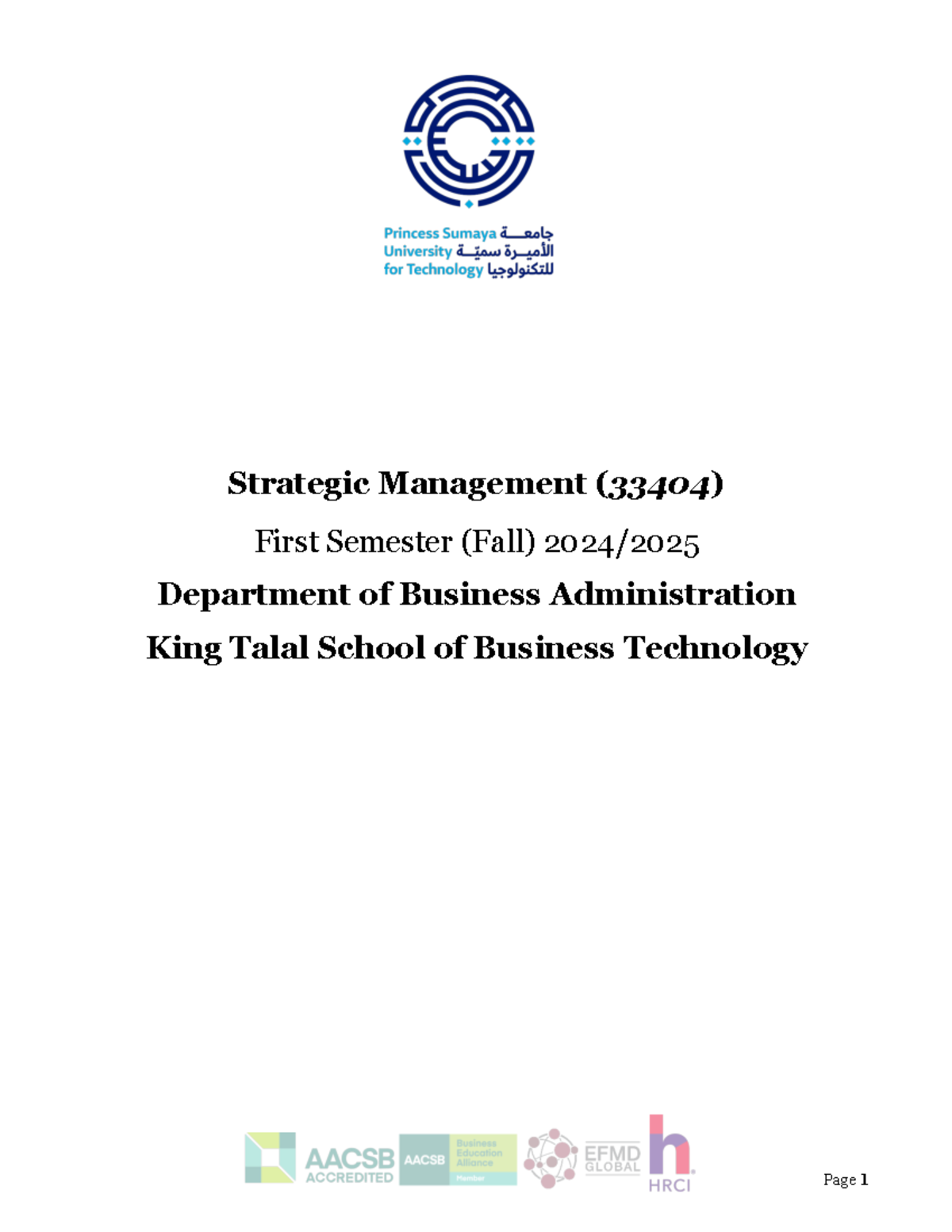 Strategic Management (33404) - Strategic Management ( 33404 ) First ...