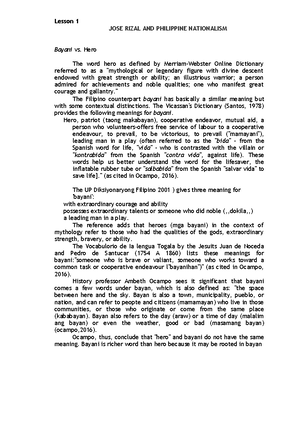 Rizal’S LIFE AS AN Exile IN Dapitan - Lesson 1 RIZAL’S LIFE AS AN EXILE ...