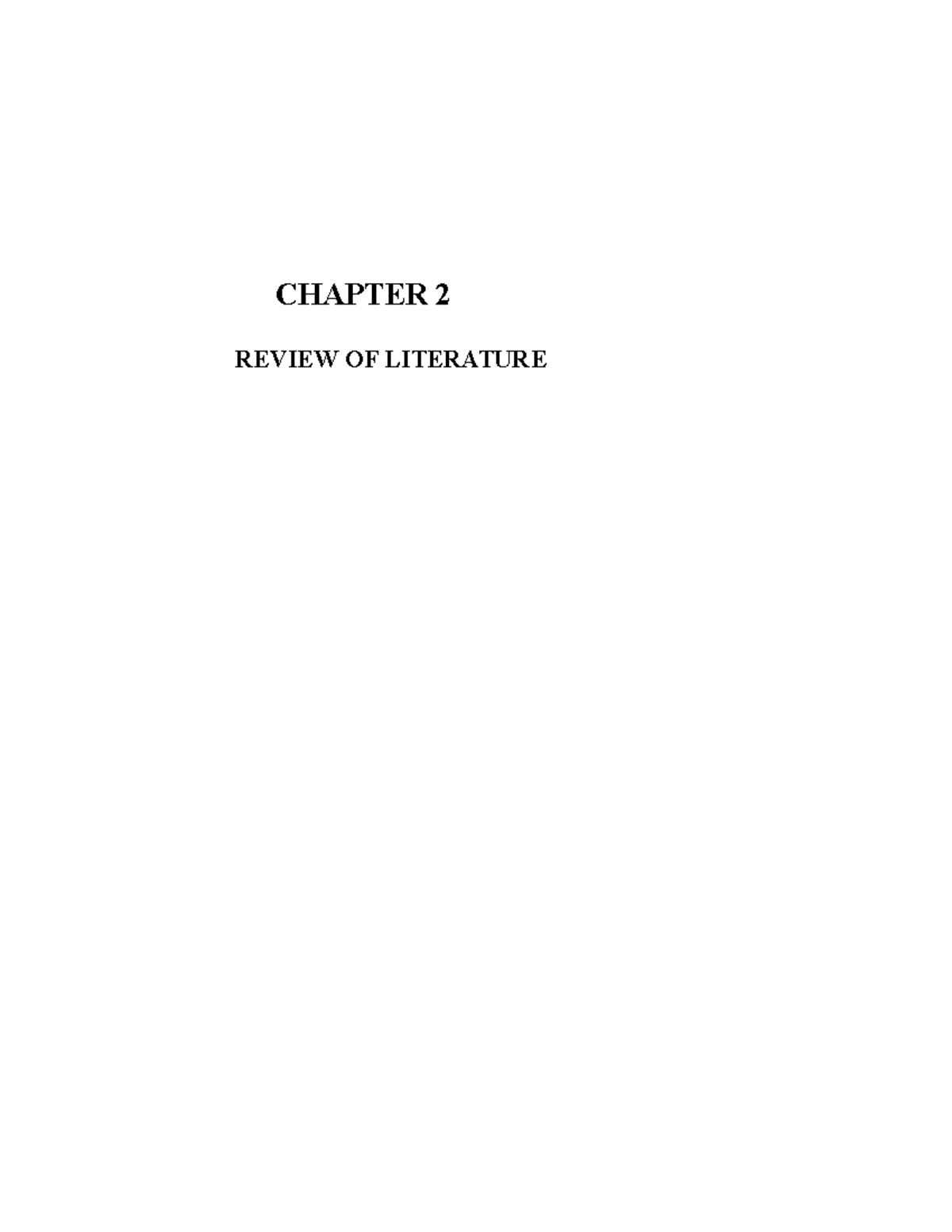 CHAPTER 2 REVIEW OF LITERATURE - Dissertation in tourism - Studocu