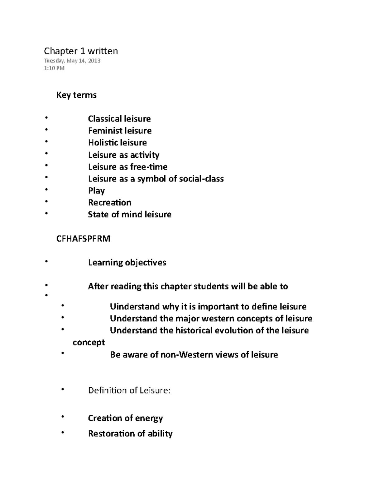 Chapter 1 - Online Course - Chapter 1 written Tuesday, May 14, 2013 1: ...