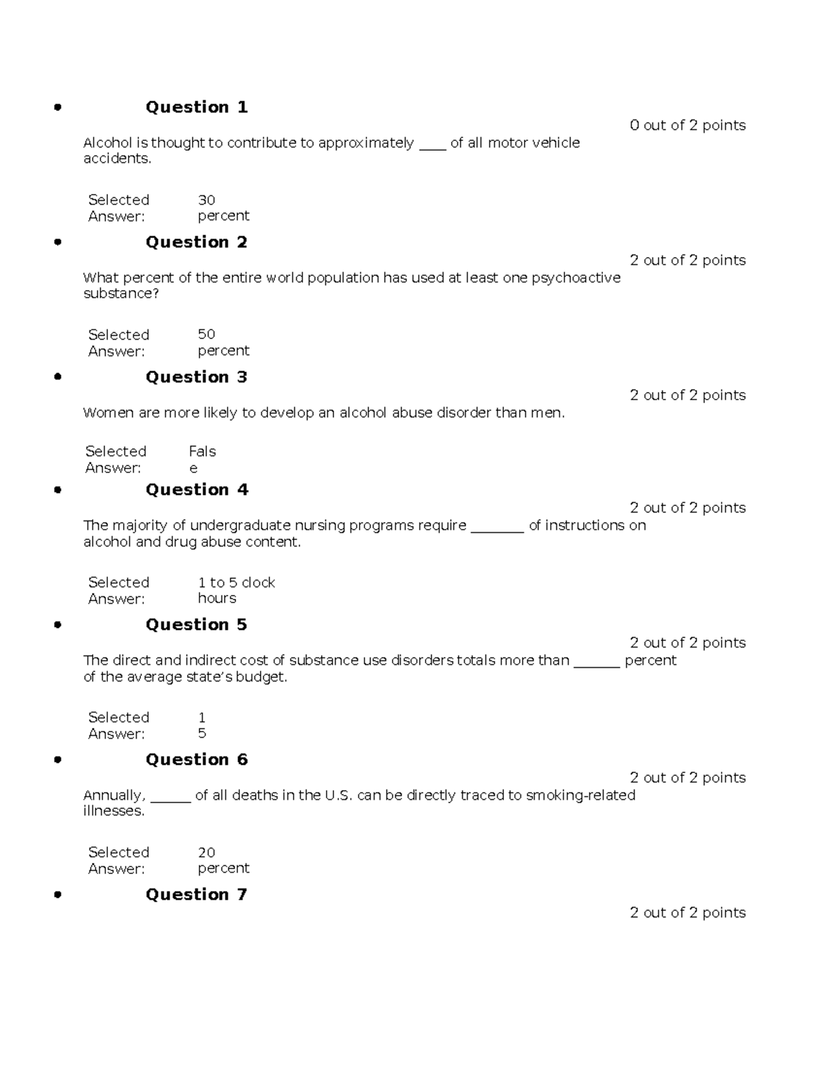 Quiz 1 answers.docx - this was the best i can do - Question 1 0 out of ...