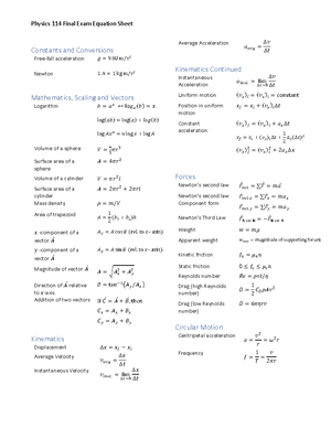 Physics 114 Practice Midterm Exam 2E - Physics 114 – Practice Exam ...