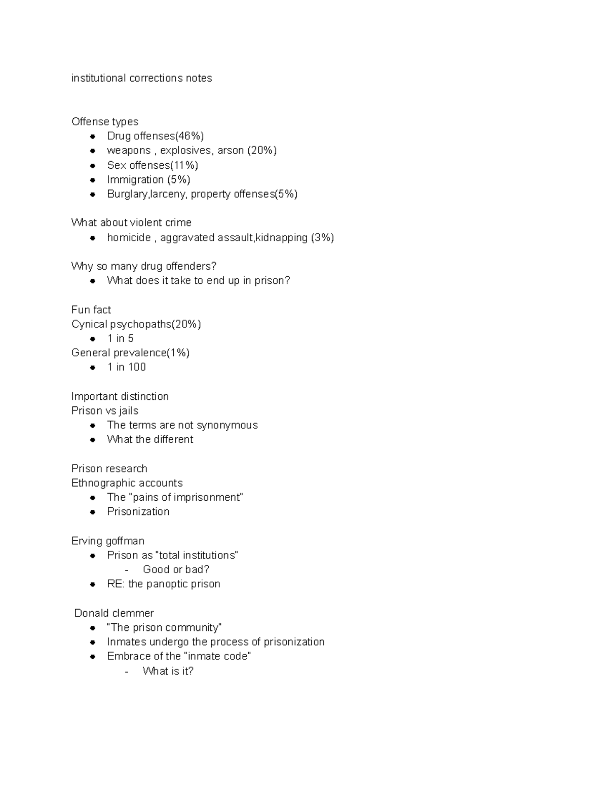 CJ 2355 institutional corrections notes - institutional corrections ...