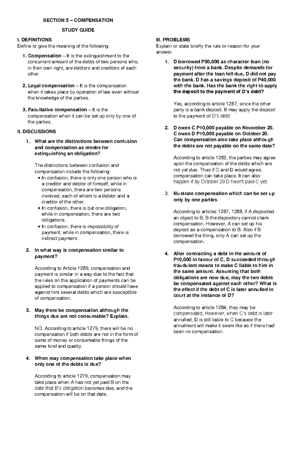 Section 5. Compensation - SECTION 5 – COMPENSATION STUDY GUIDE I ...