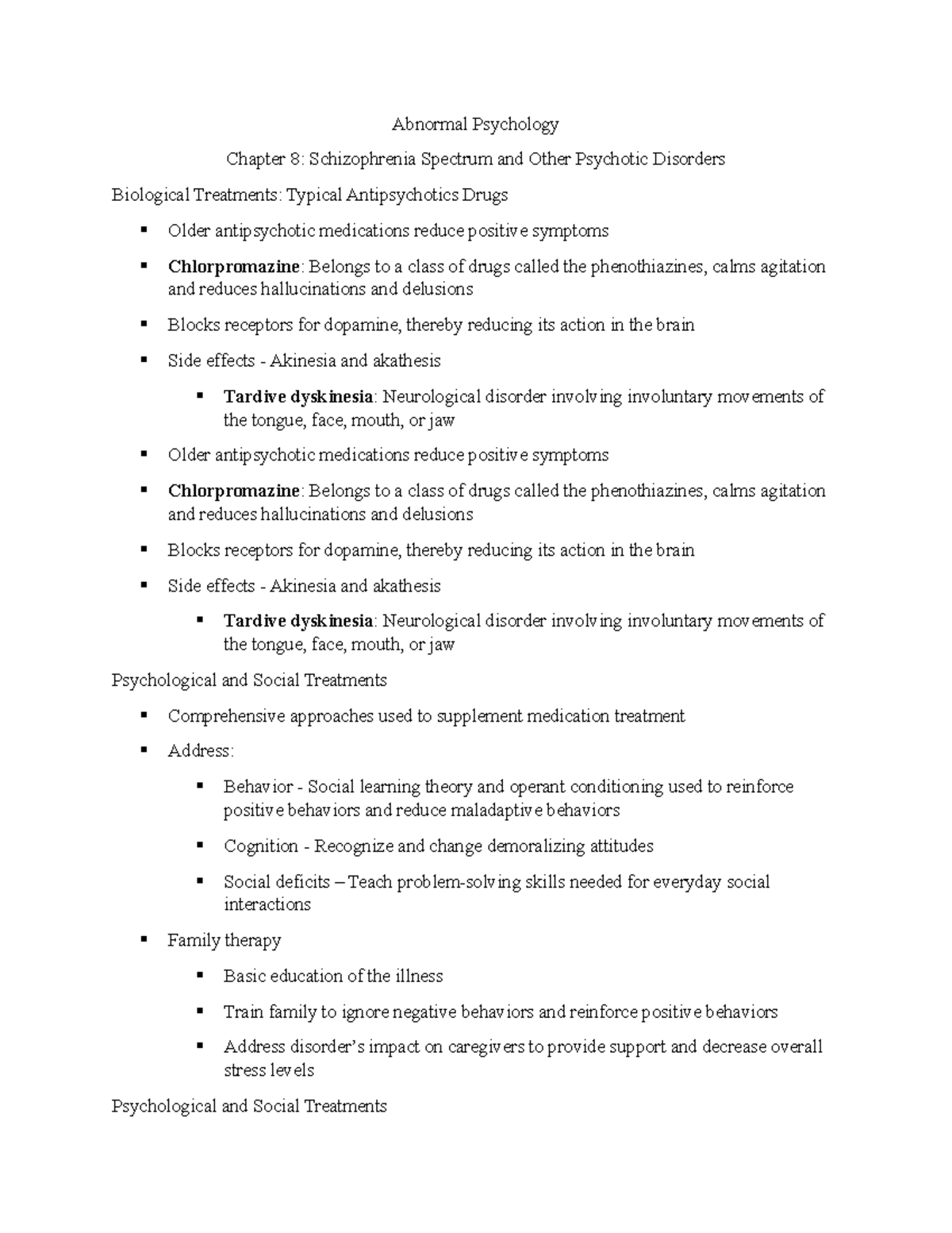 Abnormal Psychology Chapter 8 - Studocu