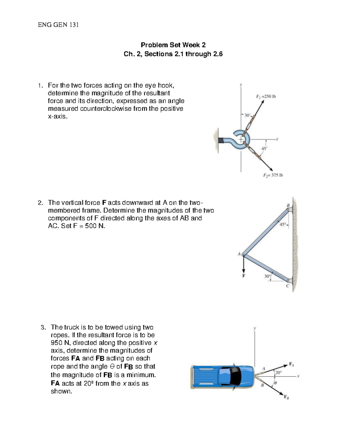 Homework Questions Problem Set Week 2 Ch 2 Sections 2 Through 2