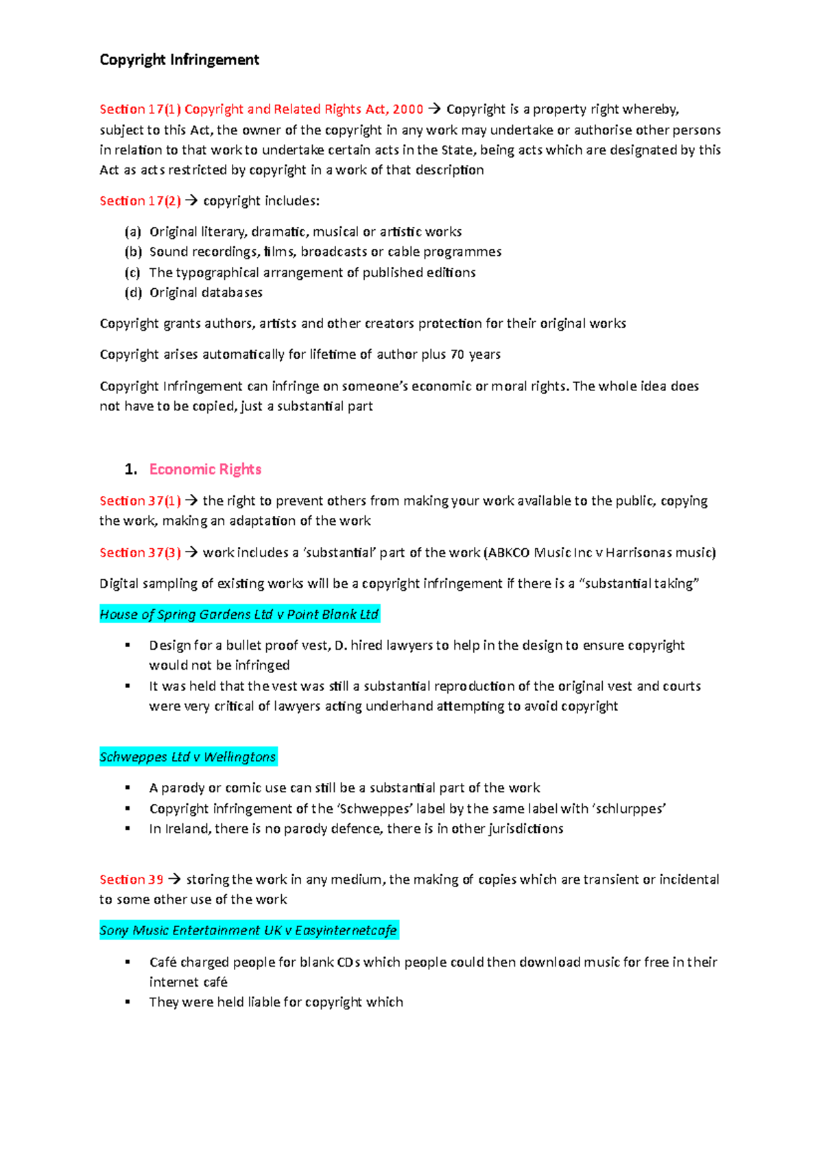Copyright Study Notes - Section 17(1) Copyright and Related Rights Act ...