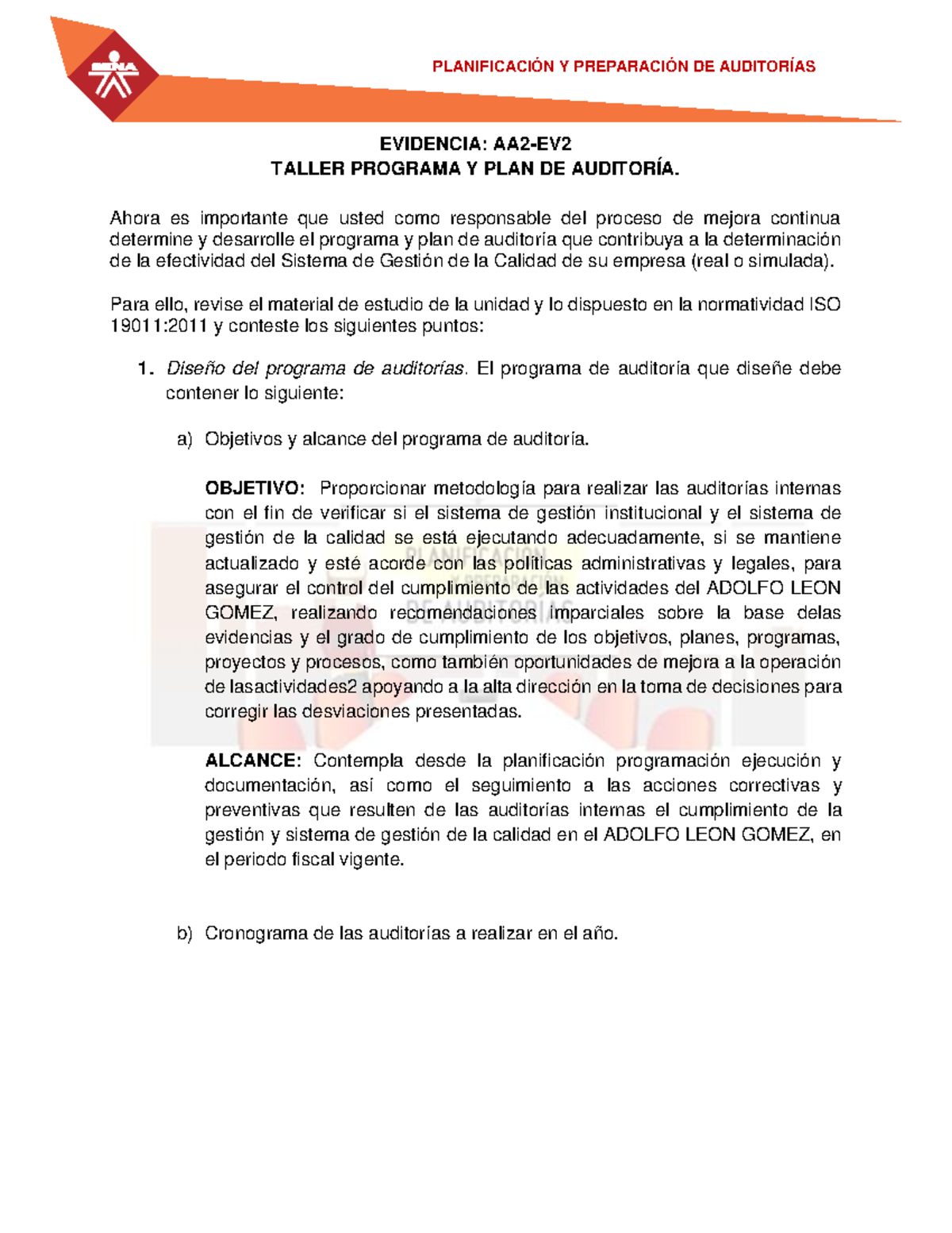 Formato Evidencia AA2 Ev2 Taller Programa y Plan de Auditoria ...