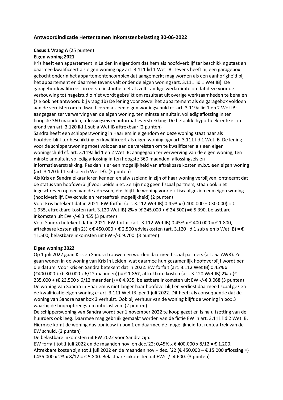 2e Kans 2022 IB Antwoorden - Antwoordindicatie Hertentamen ...