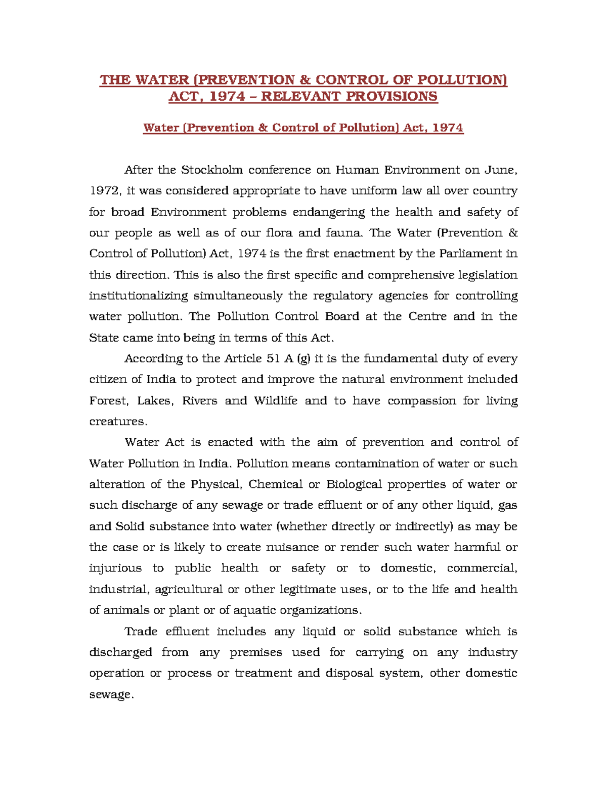 water-act-1974-relevant-provisions-the-water-prevention-control