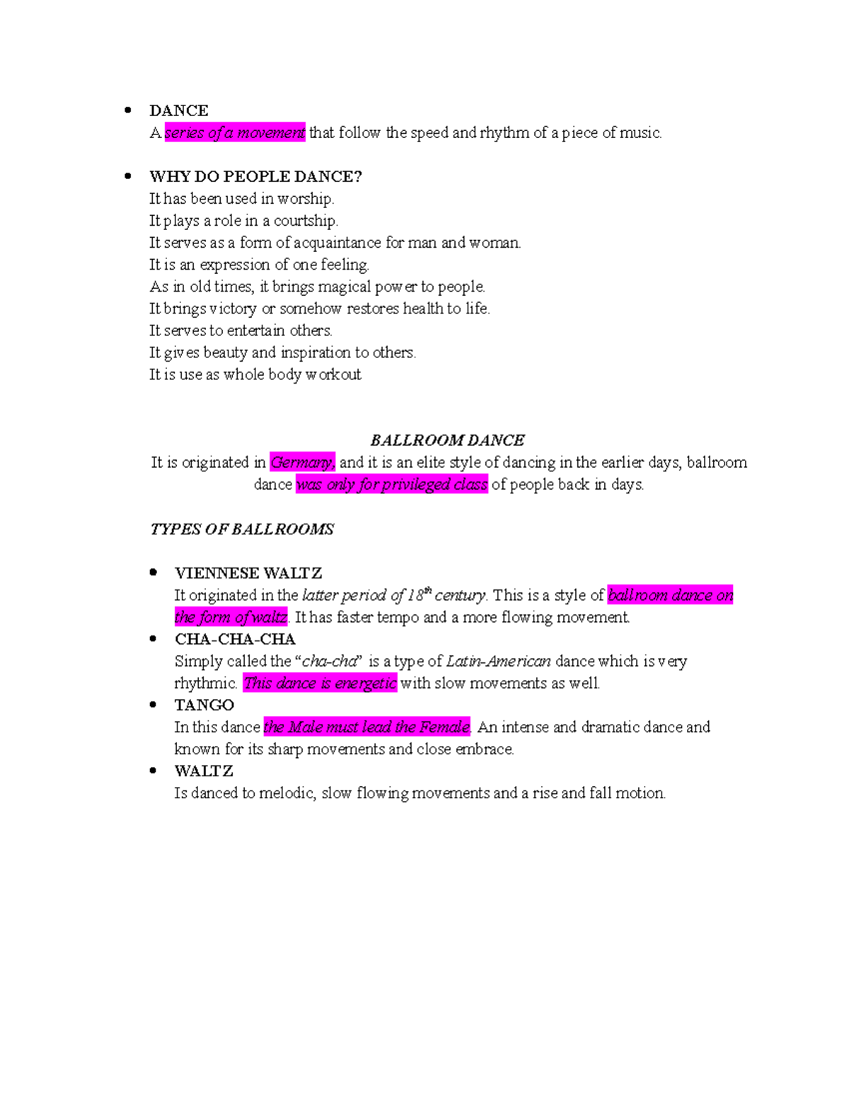 P.E Reviewer - P.E FOLK DANCE AND PH FOLK DANCE NOTES - DANCE A series ...