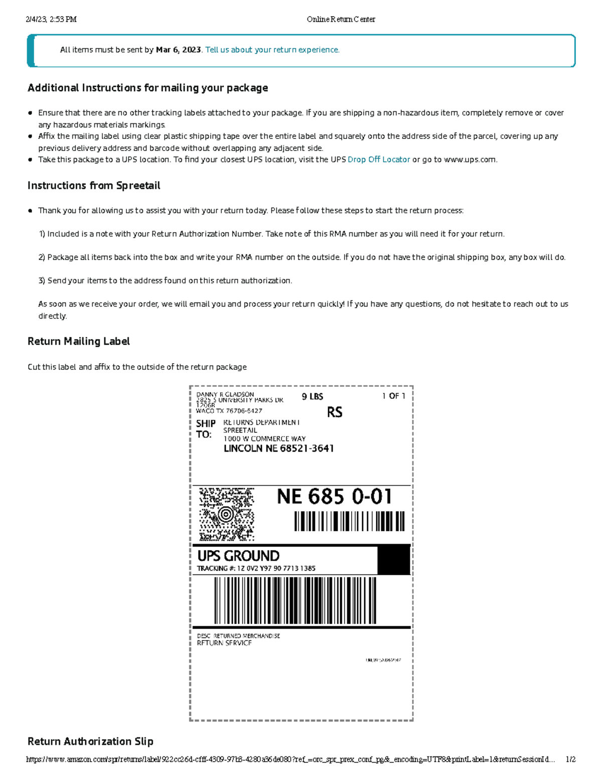 Amazon case study 2/4/23, 253 PM Online Return Center Studocu
