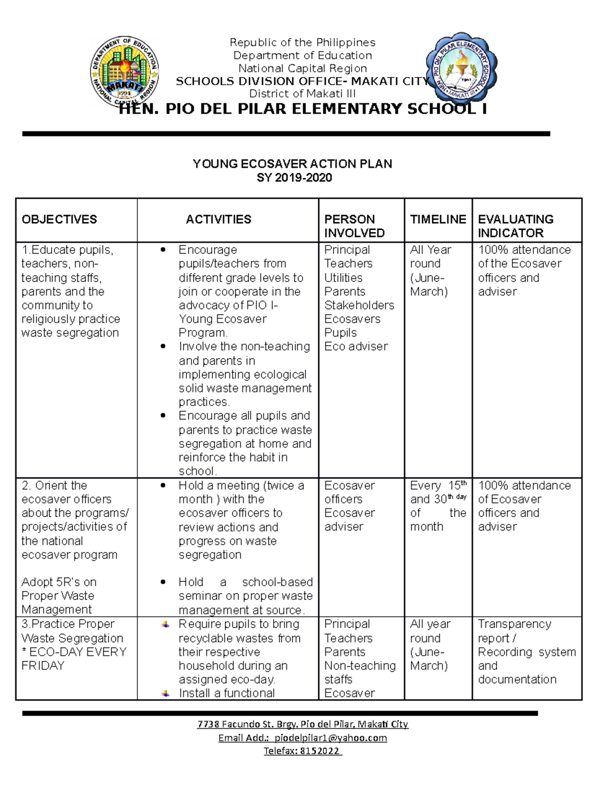 ecosaver-action-plan-sample-republic-of-the-philippines-department-of