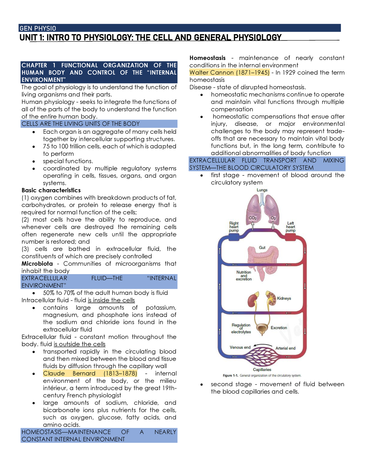 Guyton and Hall - Physiology (UNIT 1) - CHAPTER 1 FUNCTIONAL ...