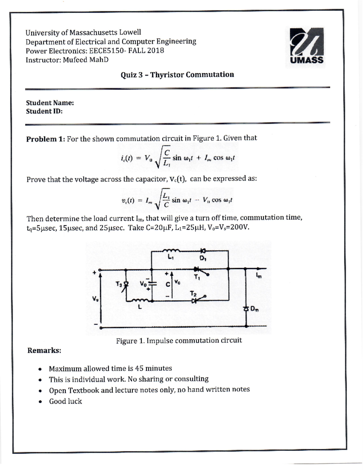 EECE5150 FL18 Quiz 3 Solution - EECE 5684 - Studocu