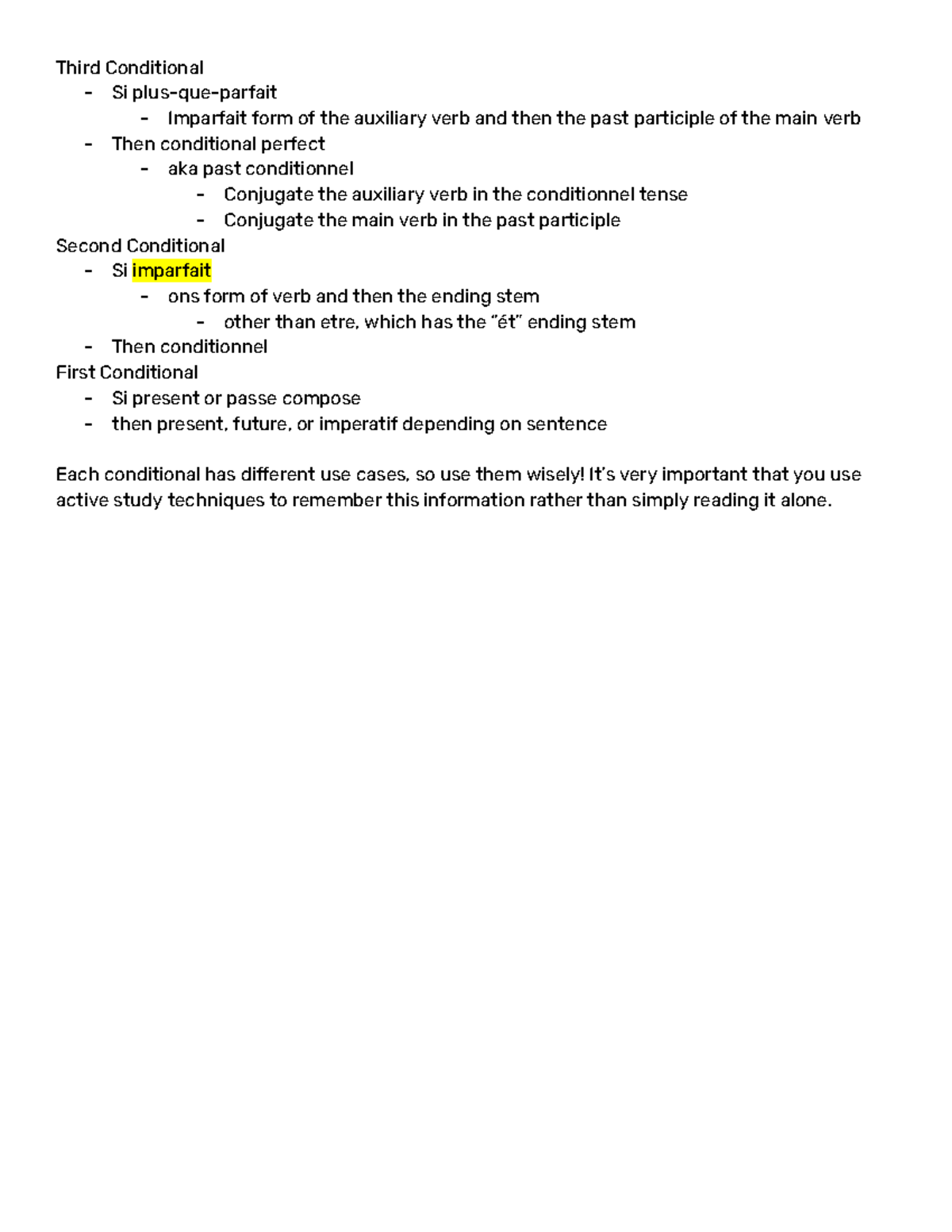 Si Clauses - These are a summary of si clause use cases, don't fall ...